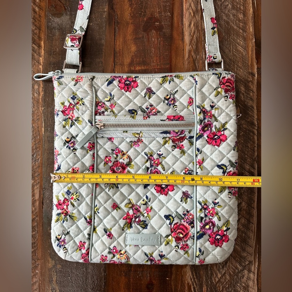 Vera Bradley Water Bouquet Triple Zip Hipster Crossbody Bag Adjustable Strap - Picture 4 of 10